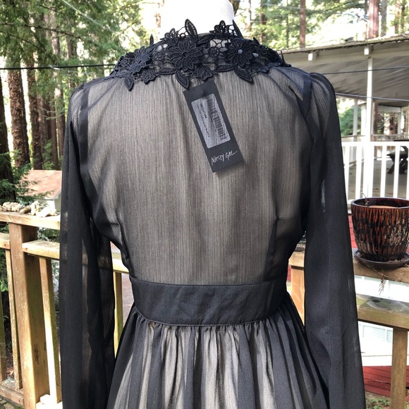 Lace Go Party Longline Chiffon Dress - Picture 8 of 8